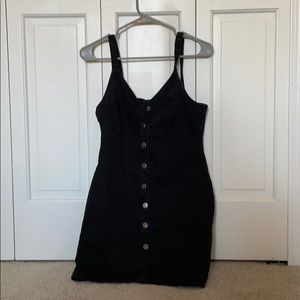 Black button dress